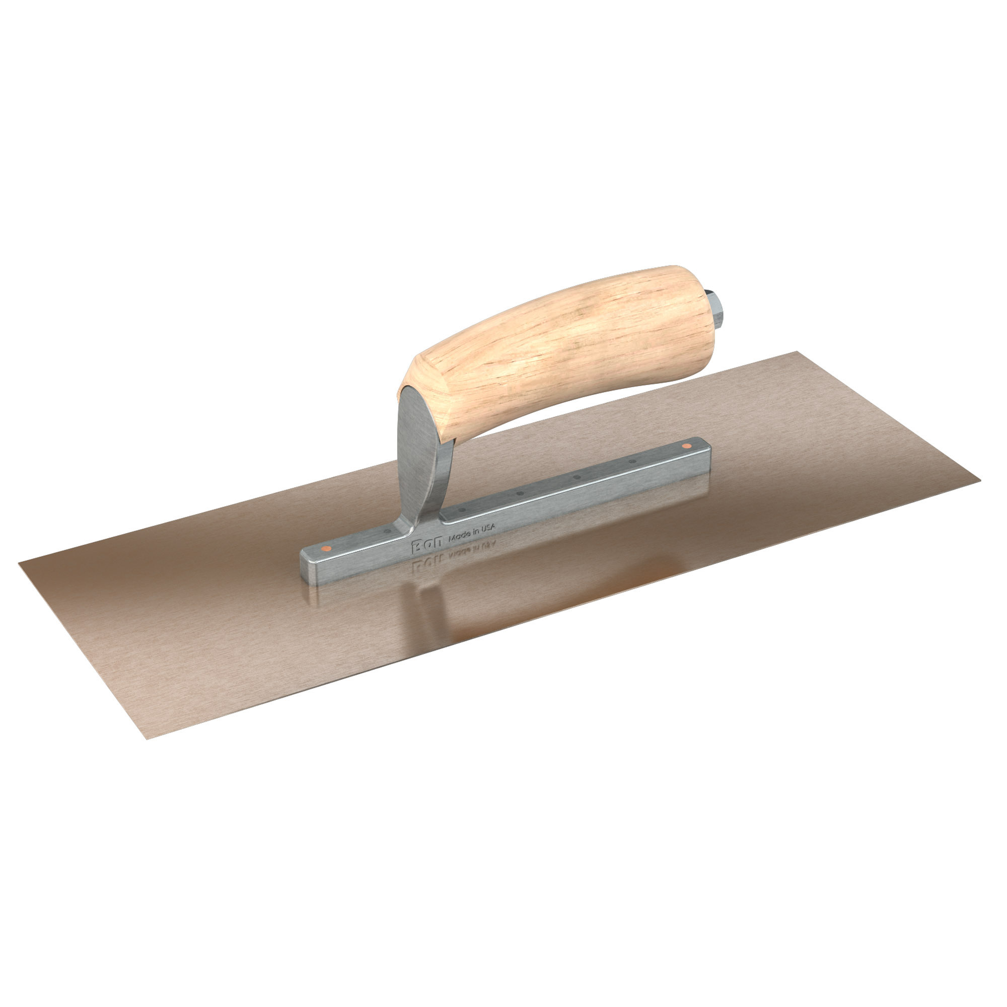 Bon Steel City, Finish Trowel-Sq.-Gldn Stnls-14 x 5-Wd-Short Shank, Width 5 in, Length 14 in, Blade Material Stainless Steel, Model# 66-142